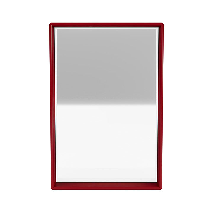 Montana Shelfie Mirror med hylleramme, rødbeter rød