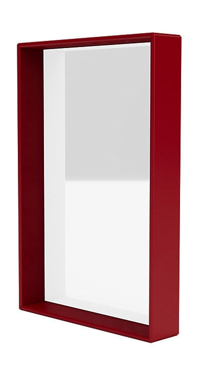 Montana Shelfie Mirror med hylleramme, rødbeter rød