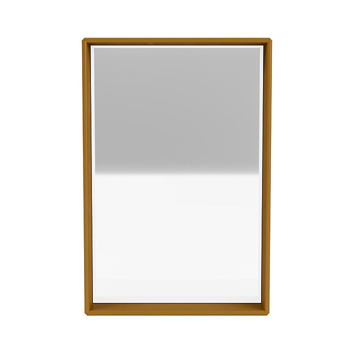 Montana Shelfie Mirror met plankframe, ambergeel