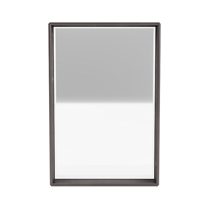 Montana Shelfie Mirror med hylde ramme, kaffebrun
