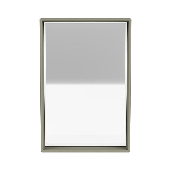 Montana Shelfie Mirror With Shelf Frame, Fennel Green
