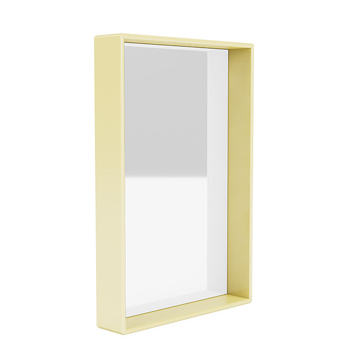 Montana Shelfie Mirror met plankframe, kamille geel