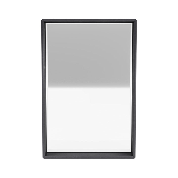 Montana Shelfie Mirror med hylleramme, karbon svart