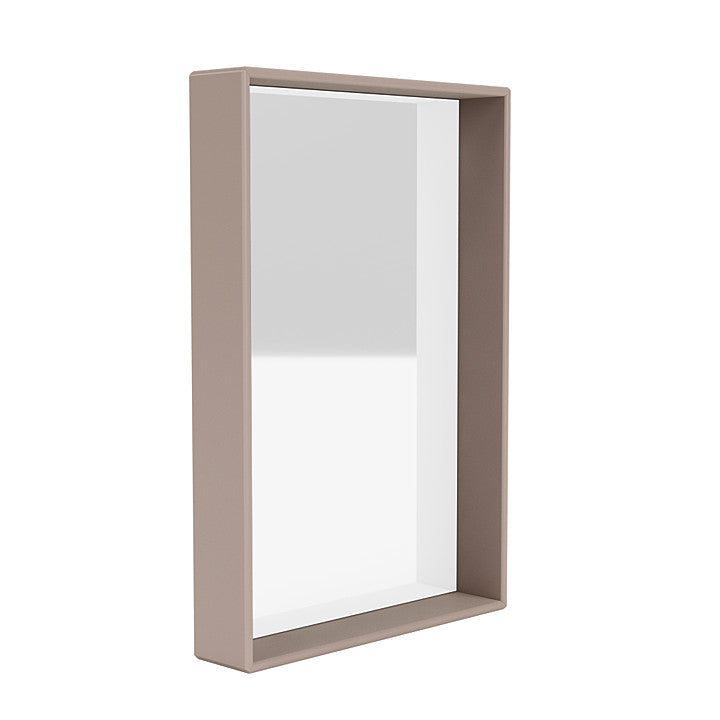 Montana Shelfie Mirror met plankframe, champignonbruin