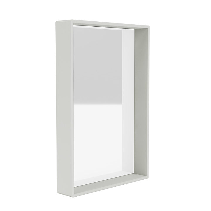 Montana Shelfie Specchio con cornice di scaffali, bianco nordico