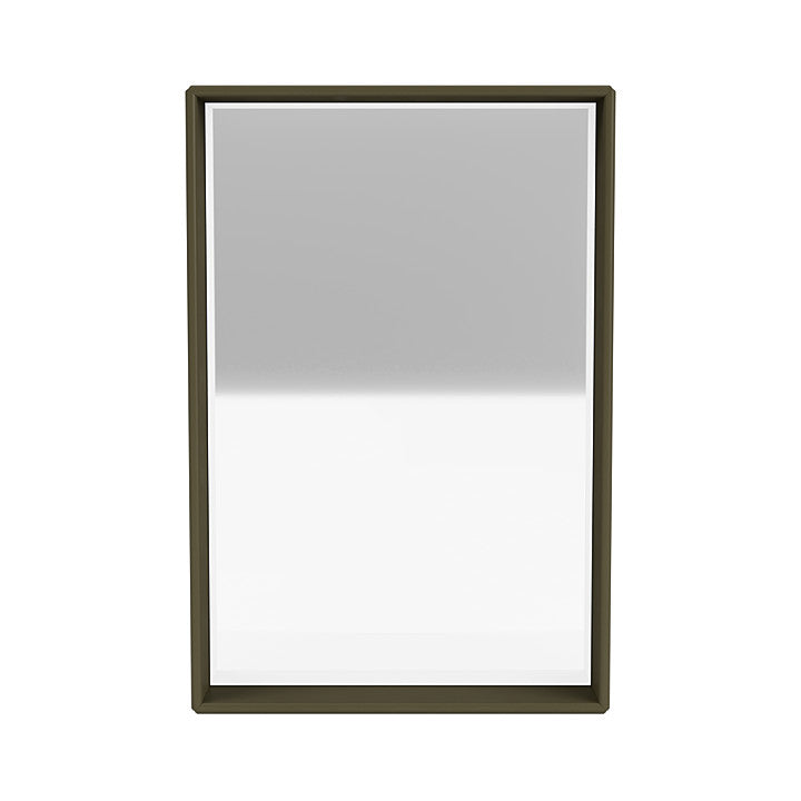 Montana Shelfie Mirror met plankframe, Oregano Green