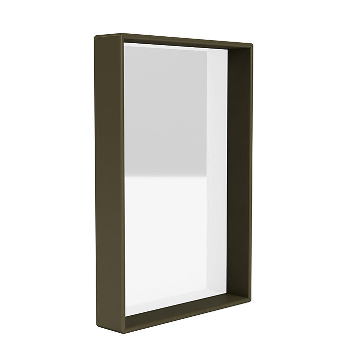 Montana Shelfie Mirror met plankframe, Oregano Green