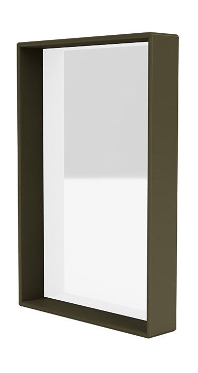 Montana Shelfie Mirror con marco de estante, Oregano Green