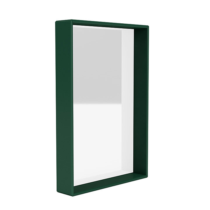 Montana Shelfie Mirror With Shelf Frame, Pine Green