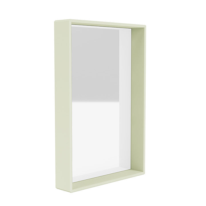 Montana Shelfie Specchio con cornice di scaffali, Green Pomelo