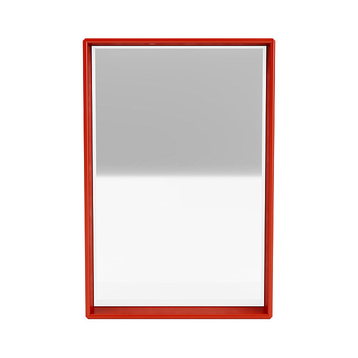 Montana Shelfie Mirror With Shelf Frame, Rosehip Red