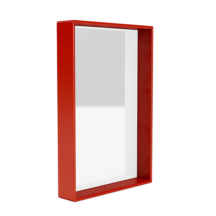 Montana Shelfie Mirror met plankframe, Rosehip Red