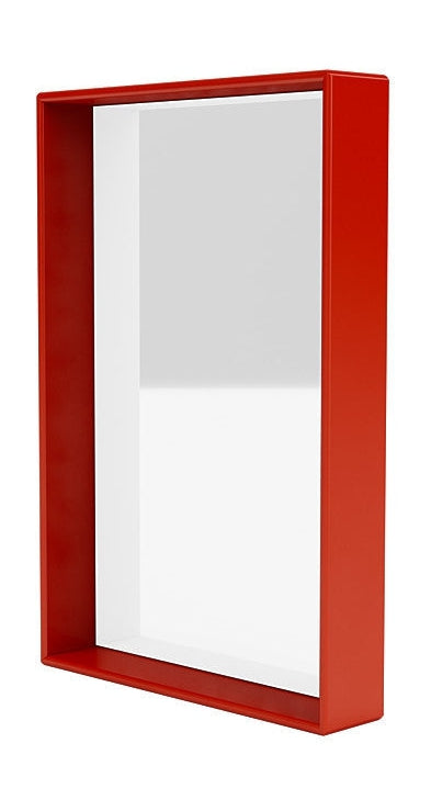 Montana Shelfie Mirror med hyllram, Rosehip Red