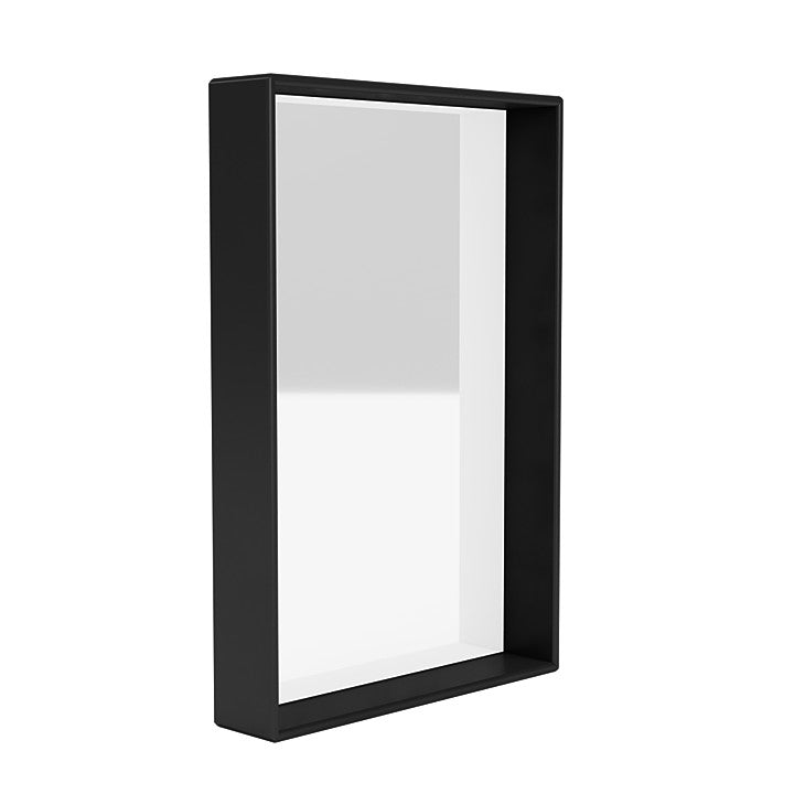 Montana Shelfie Mirror met plankframe, zwart