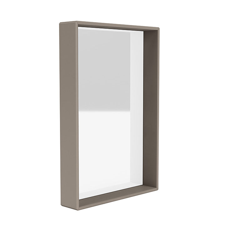 Montana Shelfie Mirror con marco de estante, trufa gris