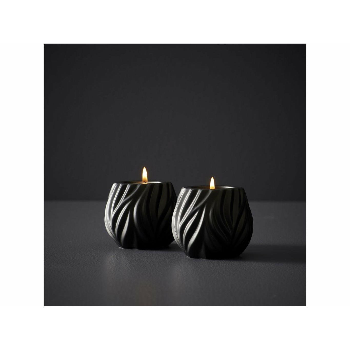 Morsø Flame Tealight Holder Black, 2 Pcs.