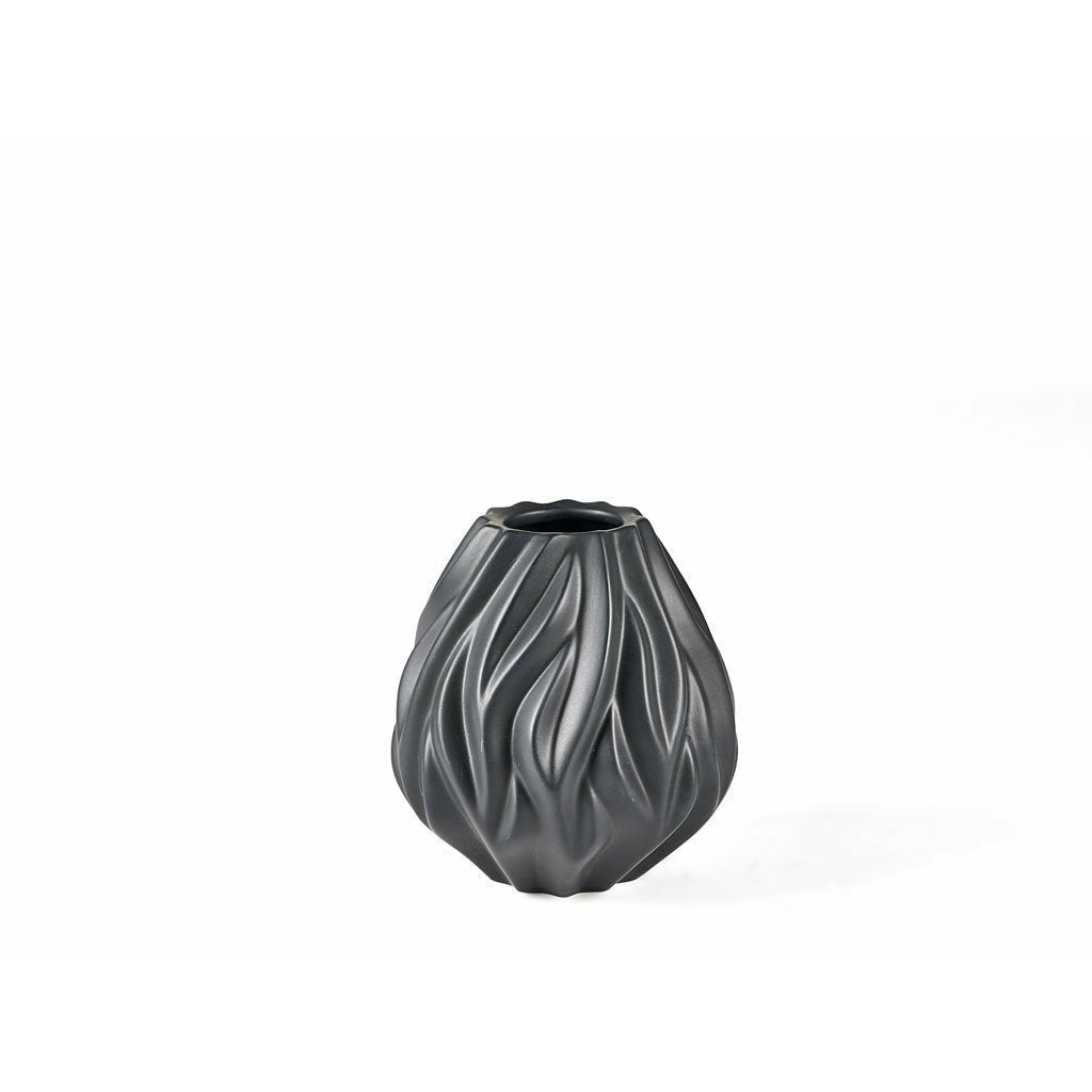莫索火焰花瓶黑色，15厘米