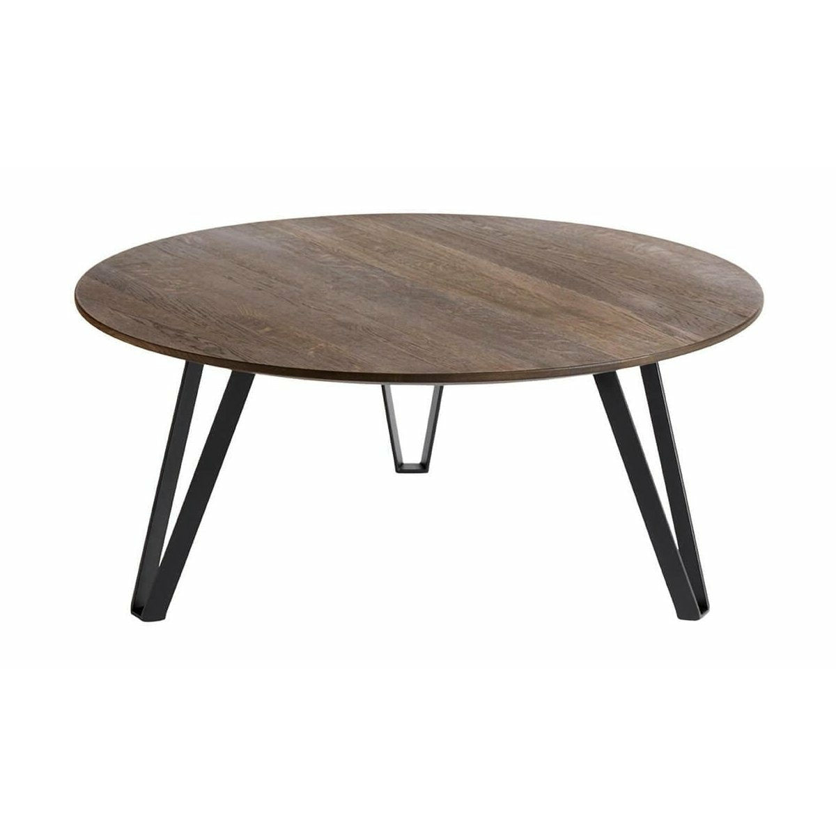 Muubs Space Coffee Table de roble ahumado, Ø90cm