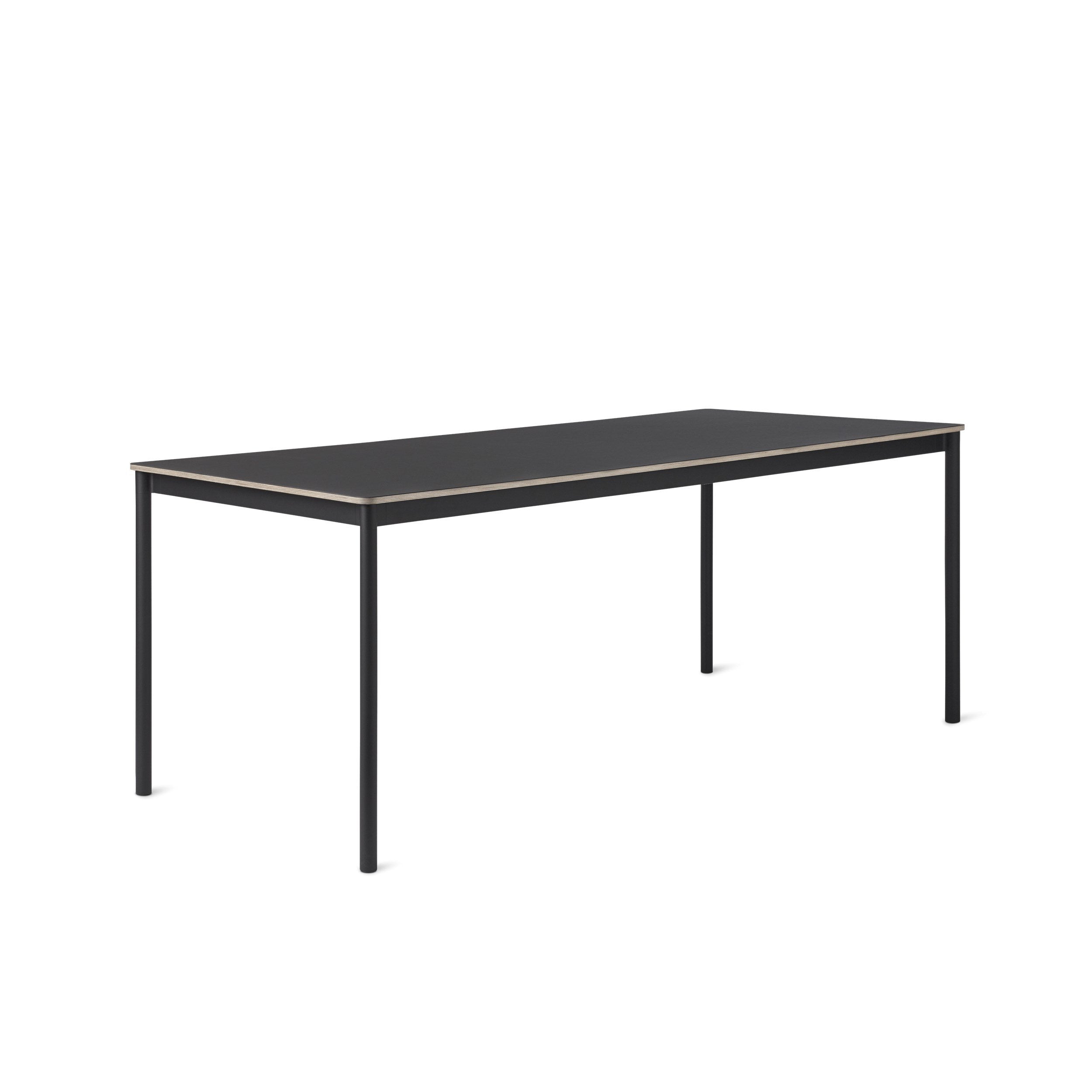 Muuto Base Table / 250 X 90 Cm / 98.4 X 35.4" Black Linoleum/Plywood/Black