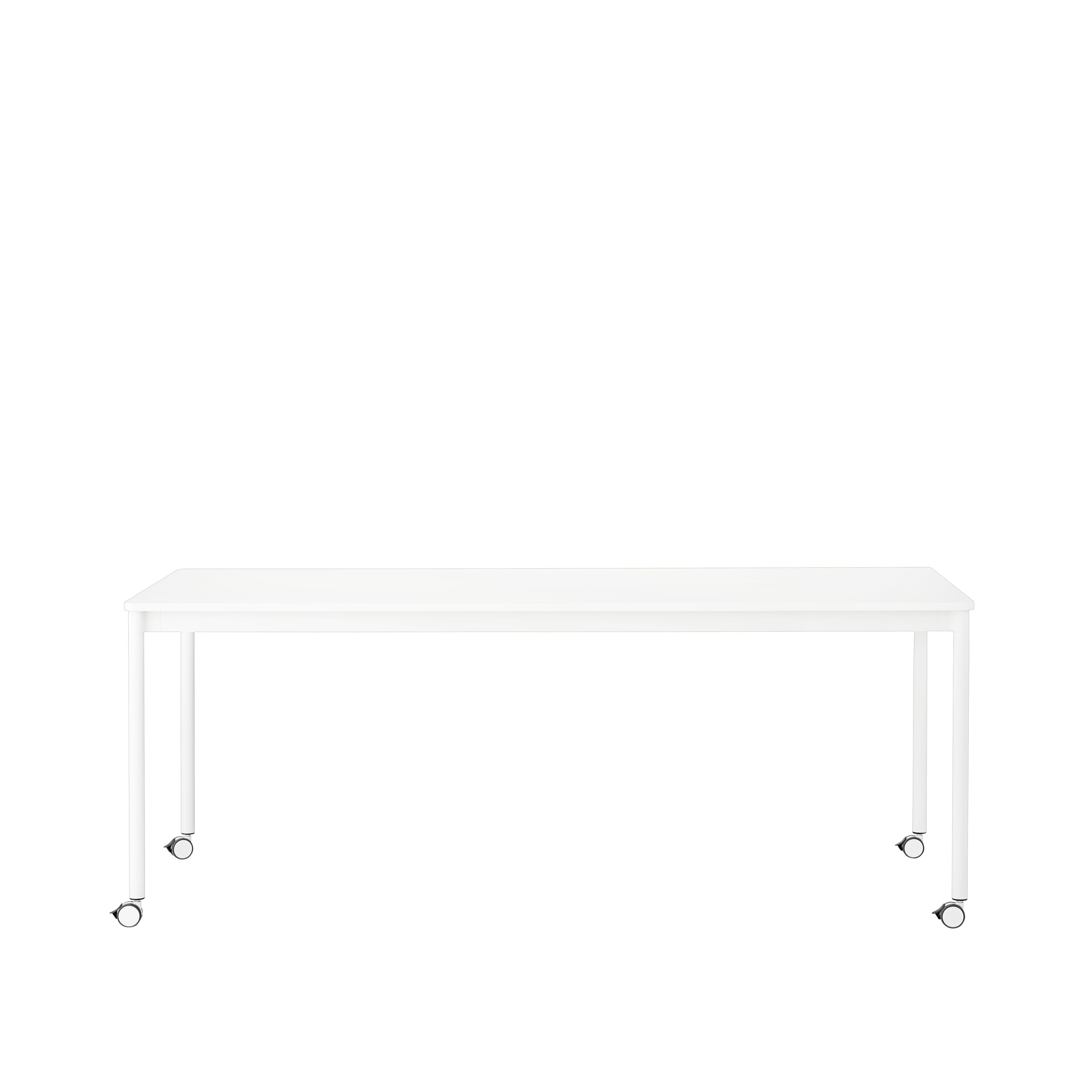 Muuto Base High Table M. Rolls 190x85x105 cm, stratifié blanc / cadre blanc