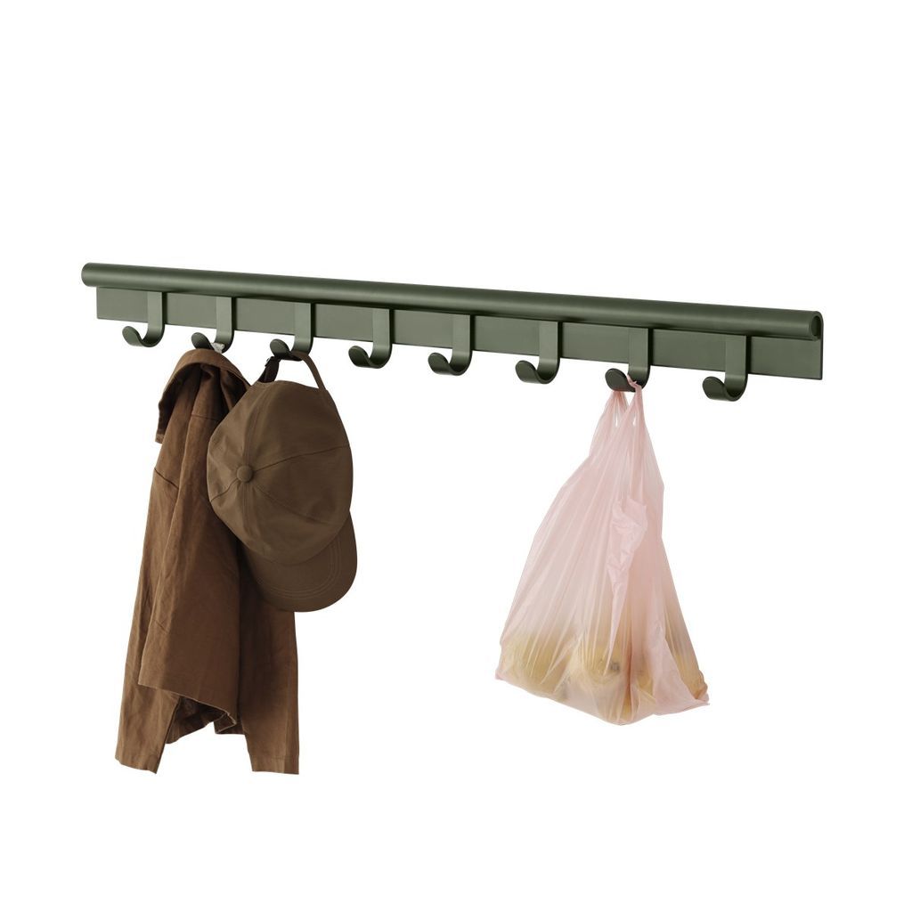 Muuto Rack à vêtements de bobine 100 cm, vert foncé