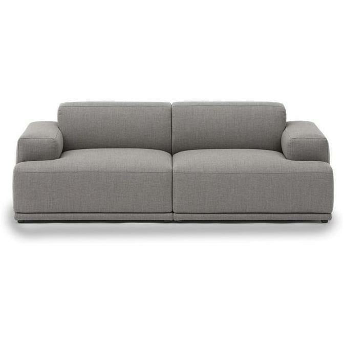 Muuto Tilslut blød modulær 2 -personers sofa -konfiguration 1, Gray (Re Wool 128)