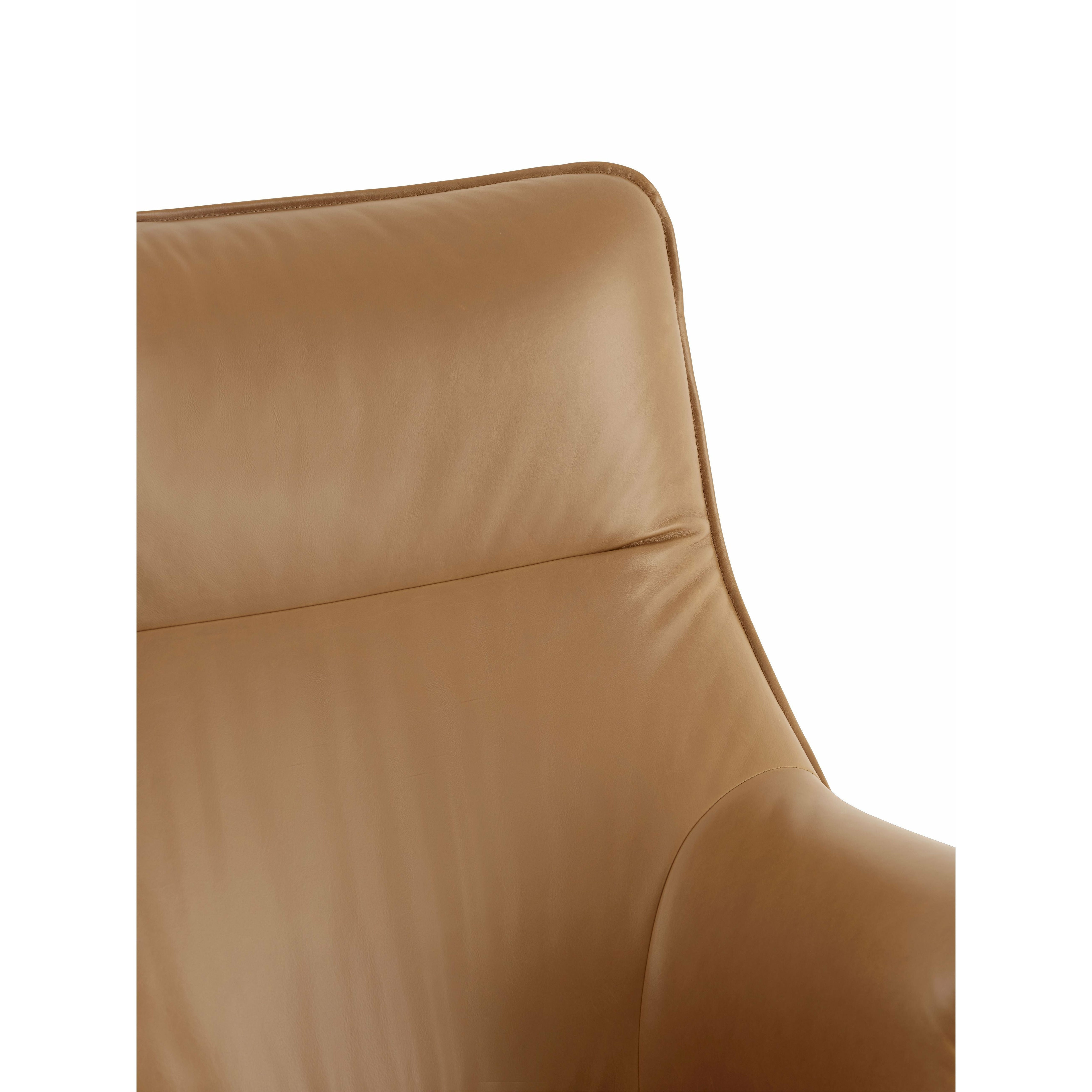 Muuto Doze Lounge Chair Leather, Cognac/Anthracite Black