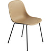 Muuto纤维侧椅管基座，纤维座椅，棕色/黑色