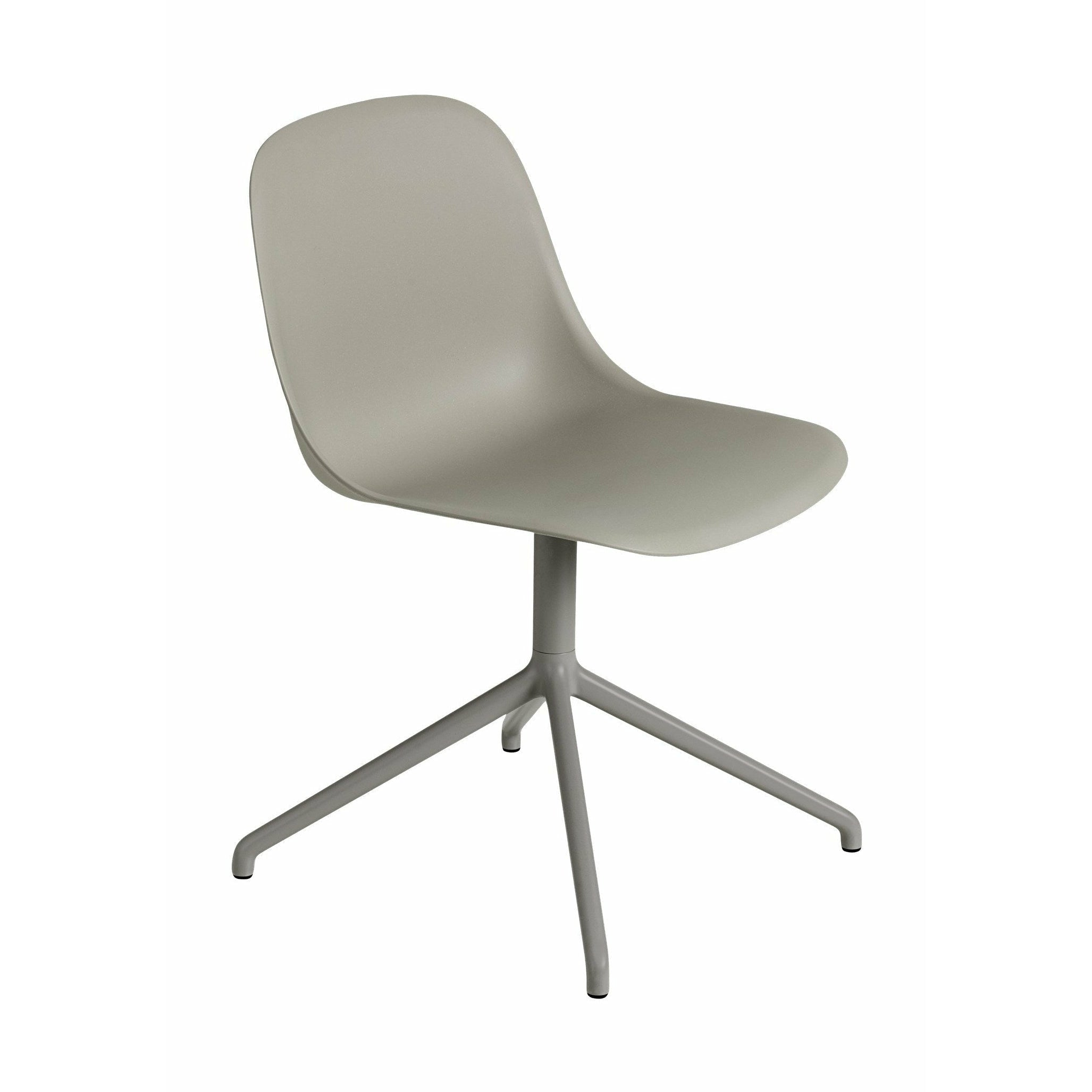 Muuto Vezelzijde stoel gemaakt van gerecycled plastic draaimedel, grijs/grijs