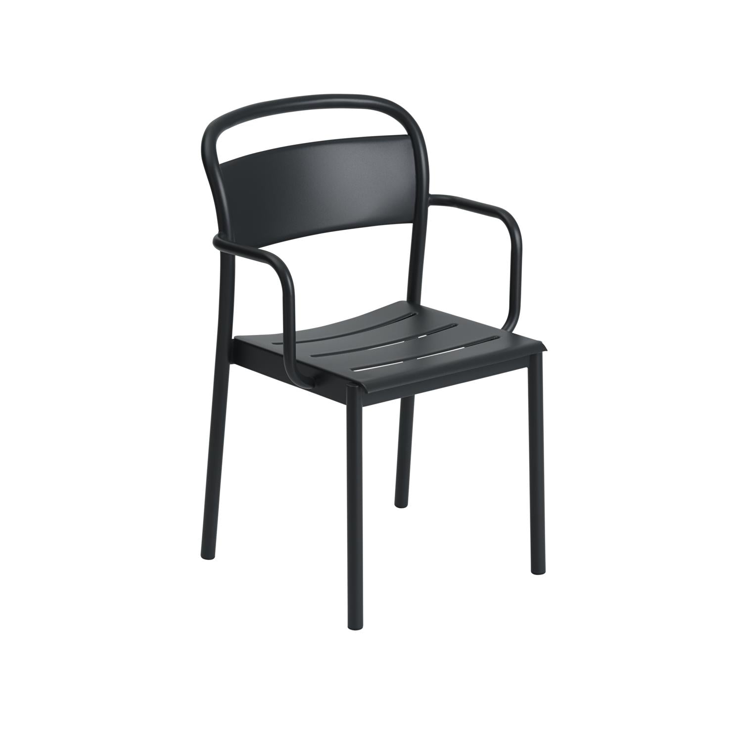 Muuto Lineair stalen fauteuil, zwart
