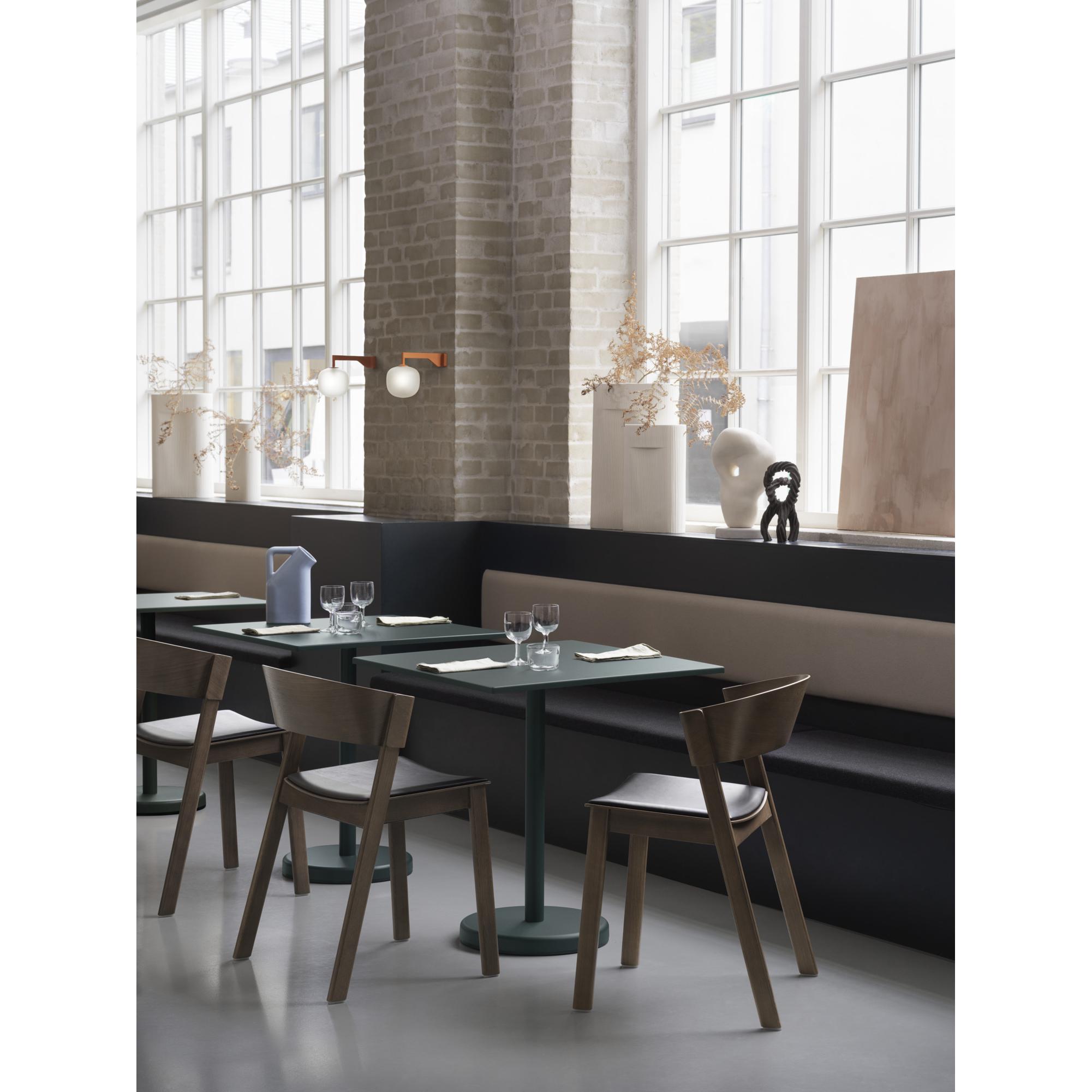 Muuto Lineair stalen cafétabel 70 x70 cm, uit wit