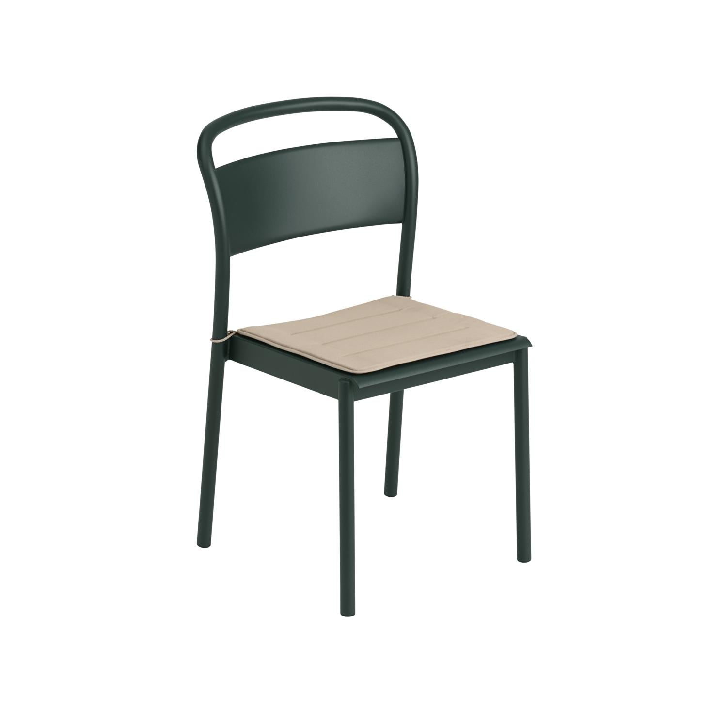 Muuto Lineaarinen teräspuolen tuoli, tummanvihreä