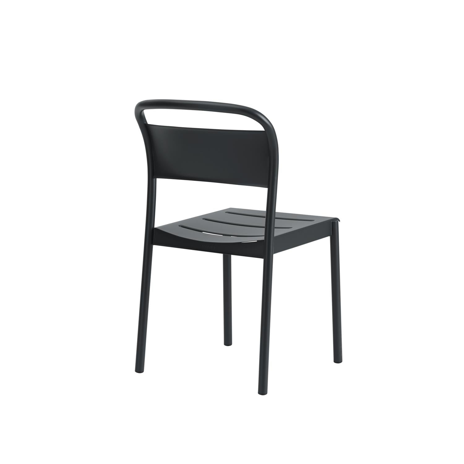 Muuto Chaise latéral en acier linéaire, noir