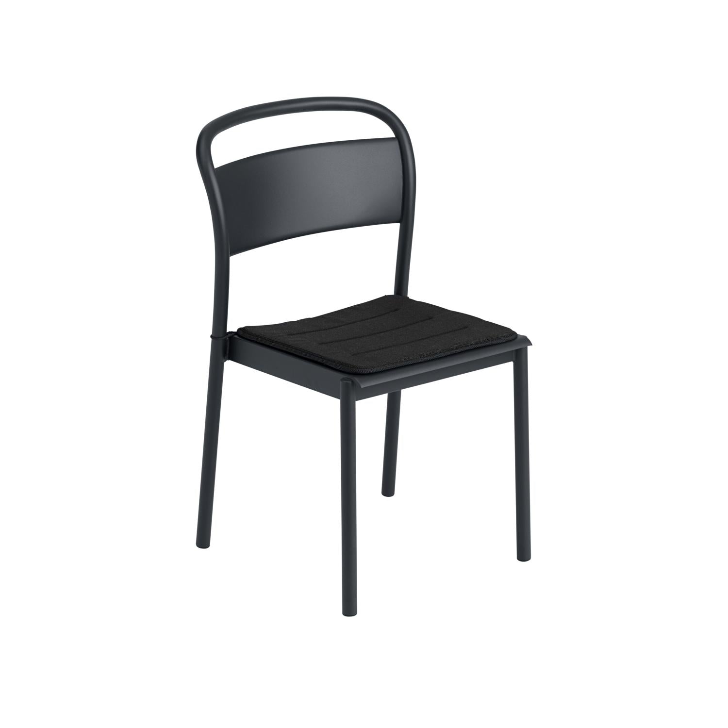 Muuto Linear Steel Side Chair, Schwarz