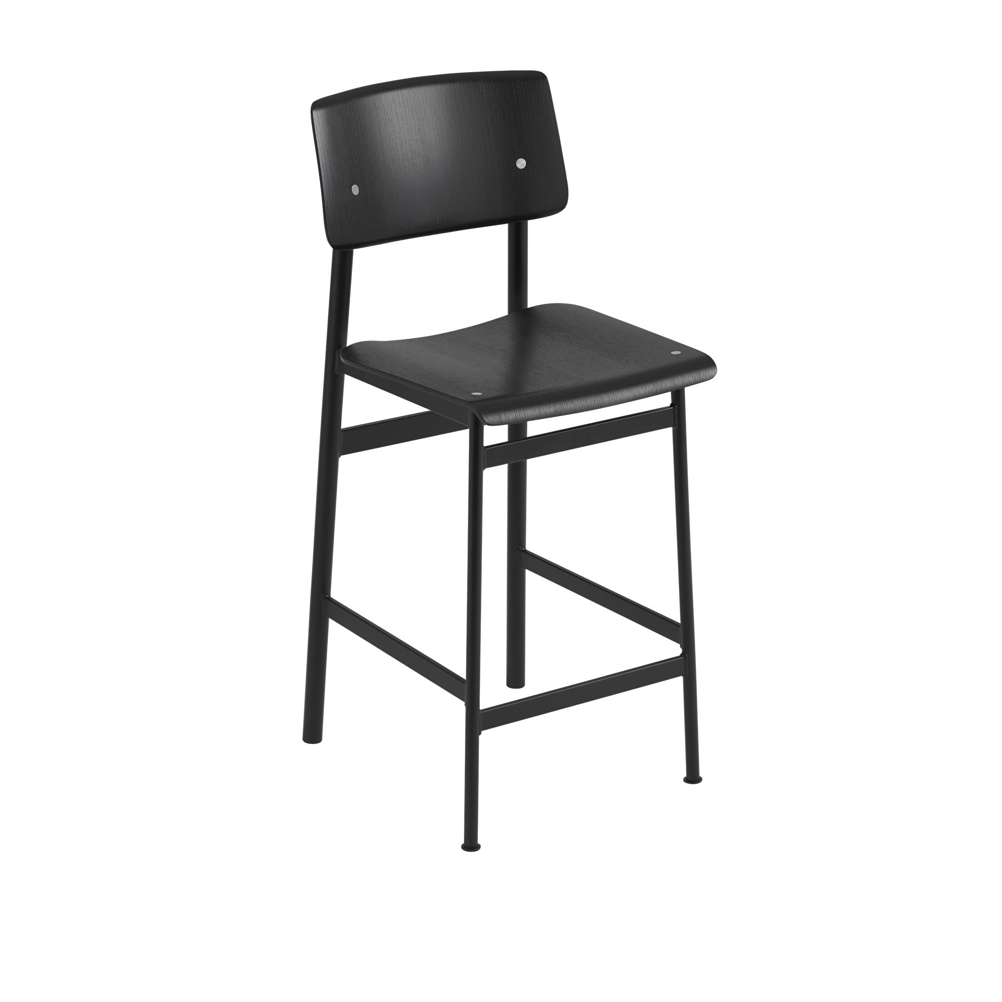 Muuto Loft Bar椅橡木，H 65厘米，黑色