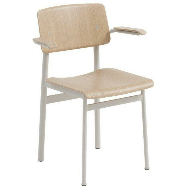 Muuto Loftstol med armlæn, eg/grå