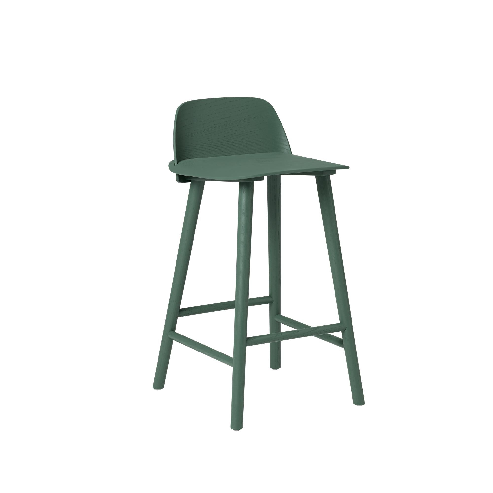 Muuto Nerd Bar Chair H 65 cm, grønn