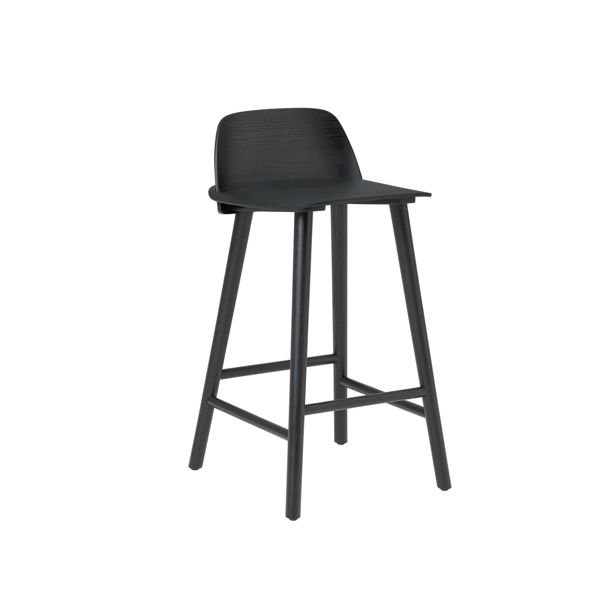 Muuto Nerd Bar -tuoli h 65 cm, musta
