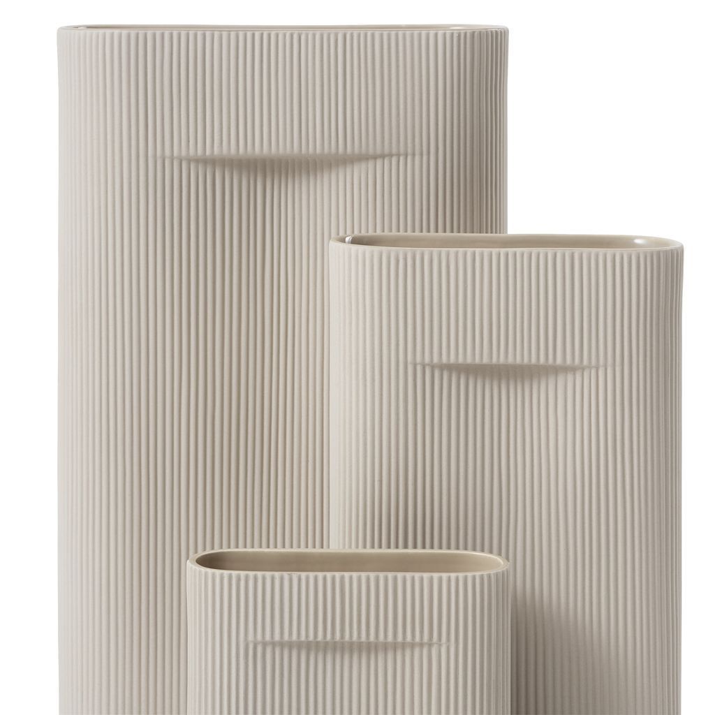 Muuto Ridge Vase H 16,5 cm, beige