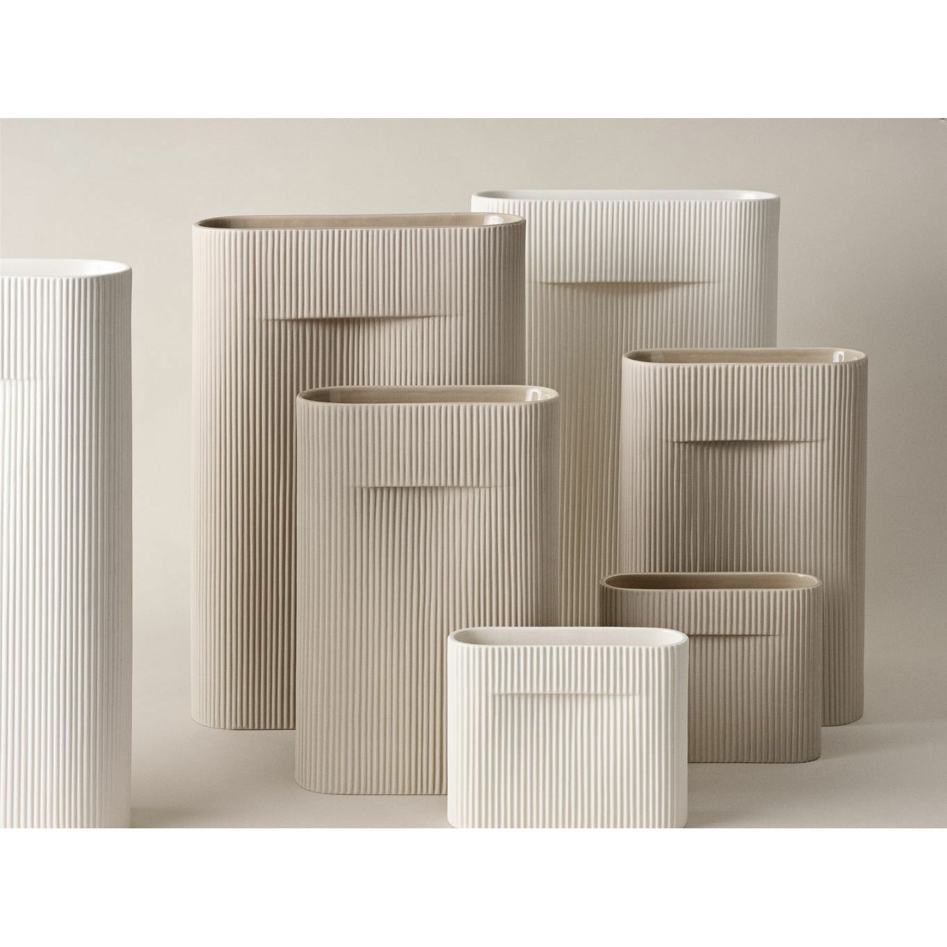 Muuto Ridge Vase H 16,5 cm, Off White