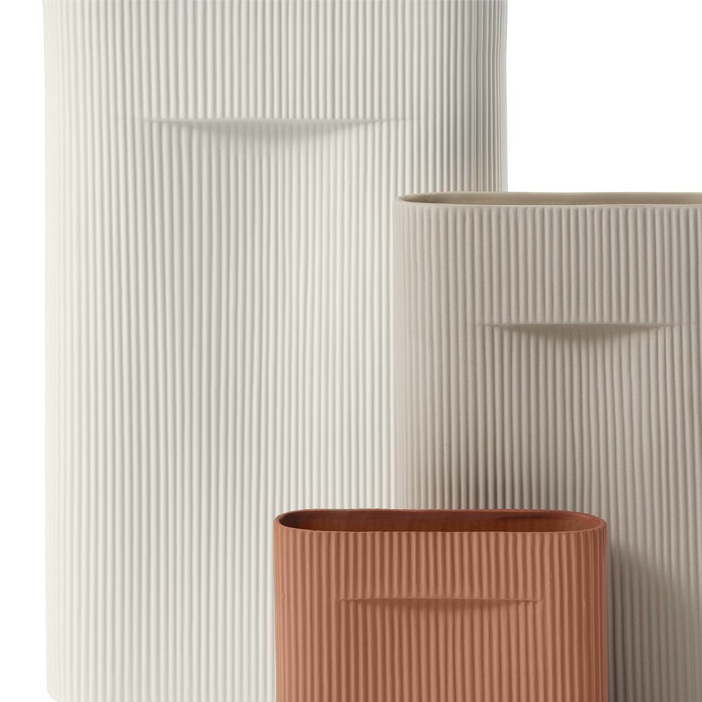 Muuto Ridge Vase H 35cm, Beige