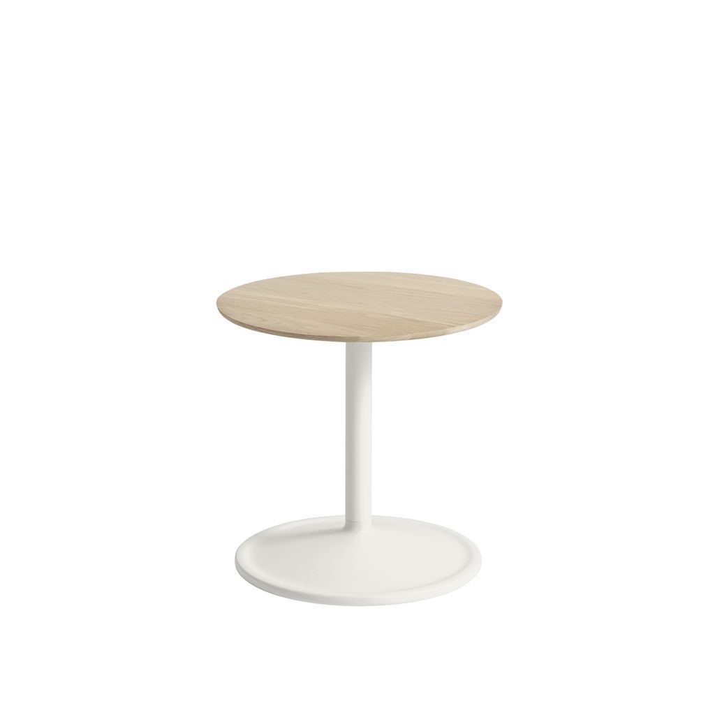 Muuto Soft Table Side Øx H 41x40 cm, roble sólido/apagado blanco