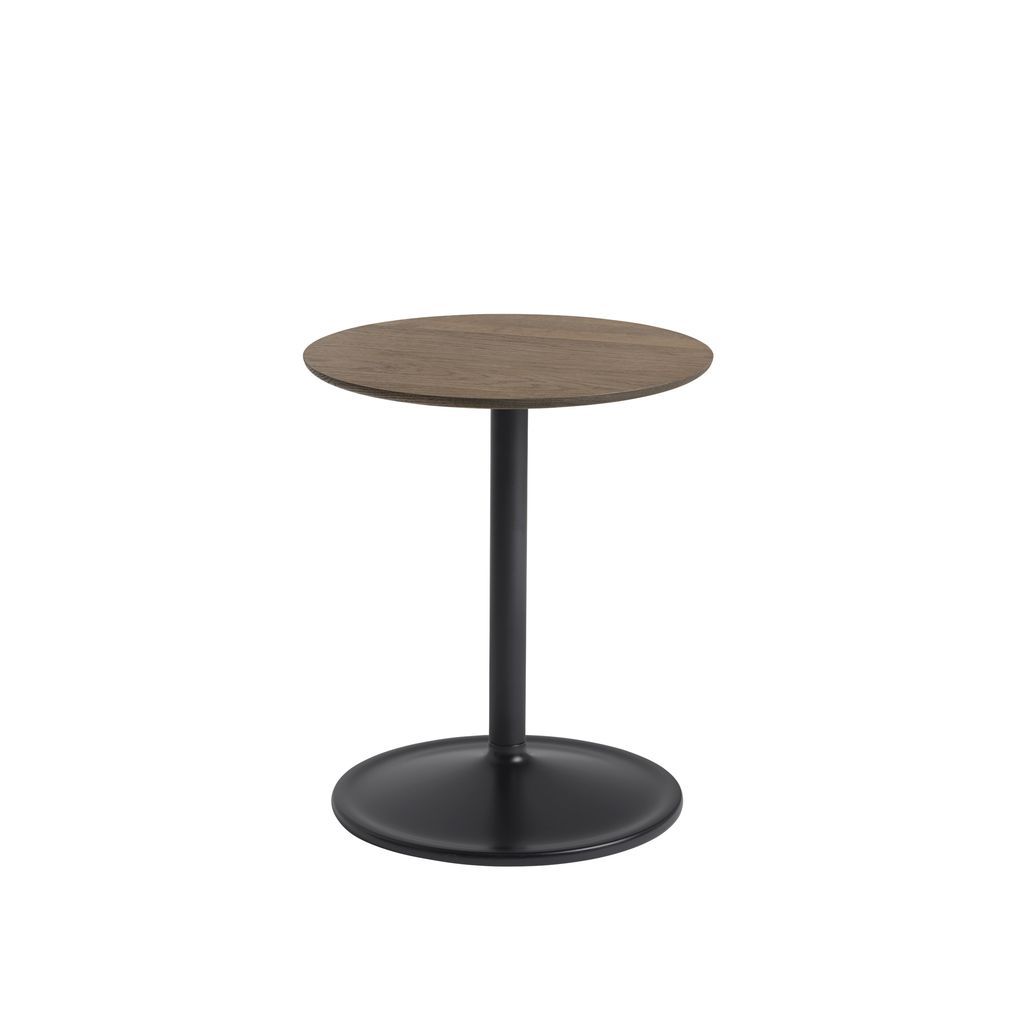 Tavolo laterale morbido Muuto Øx H 41x48 cm, rovere solido/nero