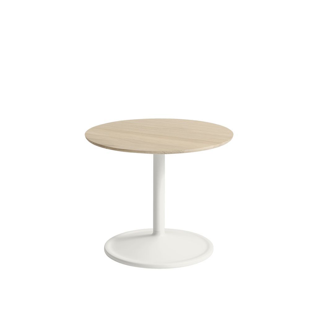 Muuto Table d'appoint souple Øx H 48x40 cm, chêne massif / Off blanc