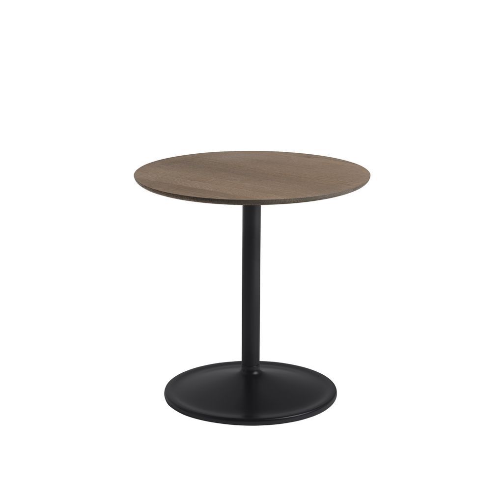 Tavolino morbido Muuto Øx H 48x48 cm, rovere solido/nero