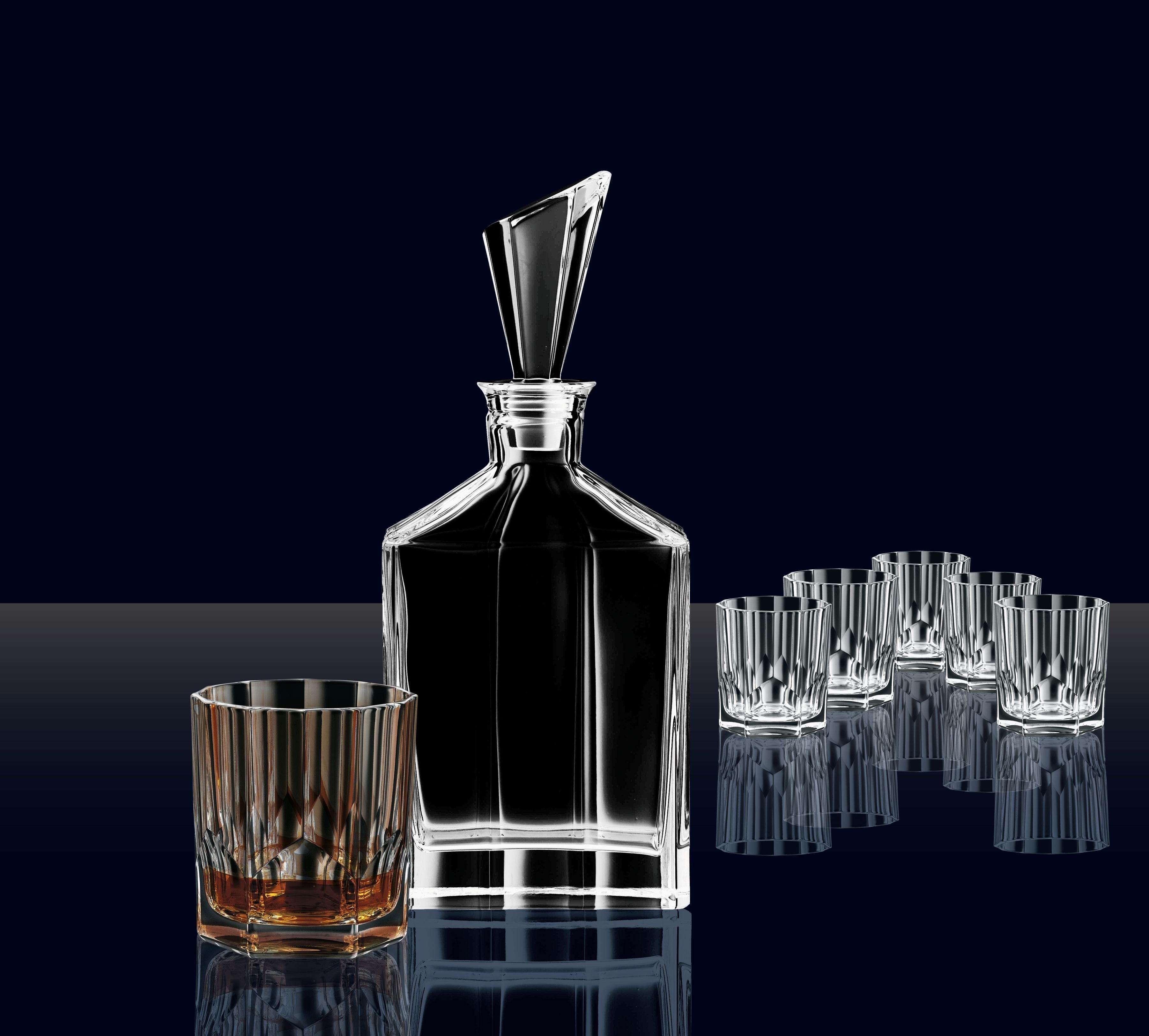 Nachtmann Aspen Whisky Set, Carafe + 6 Glasses