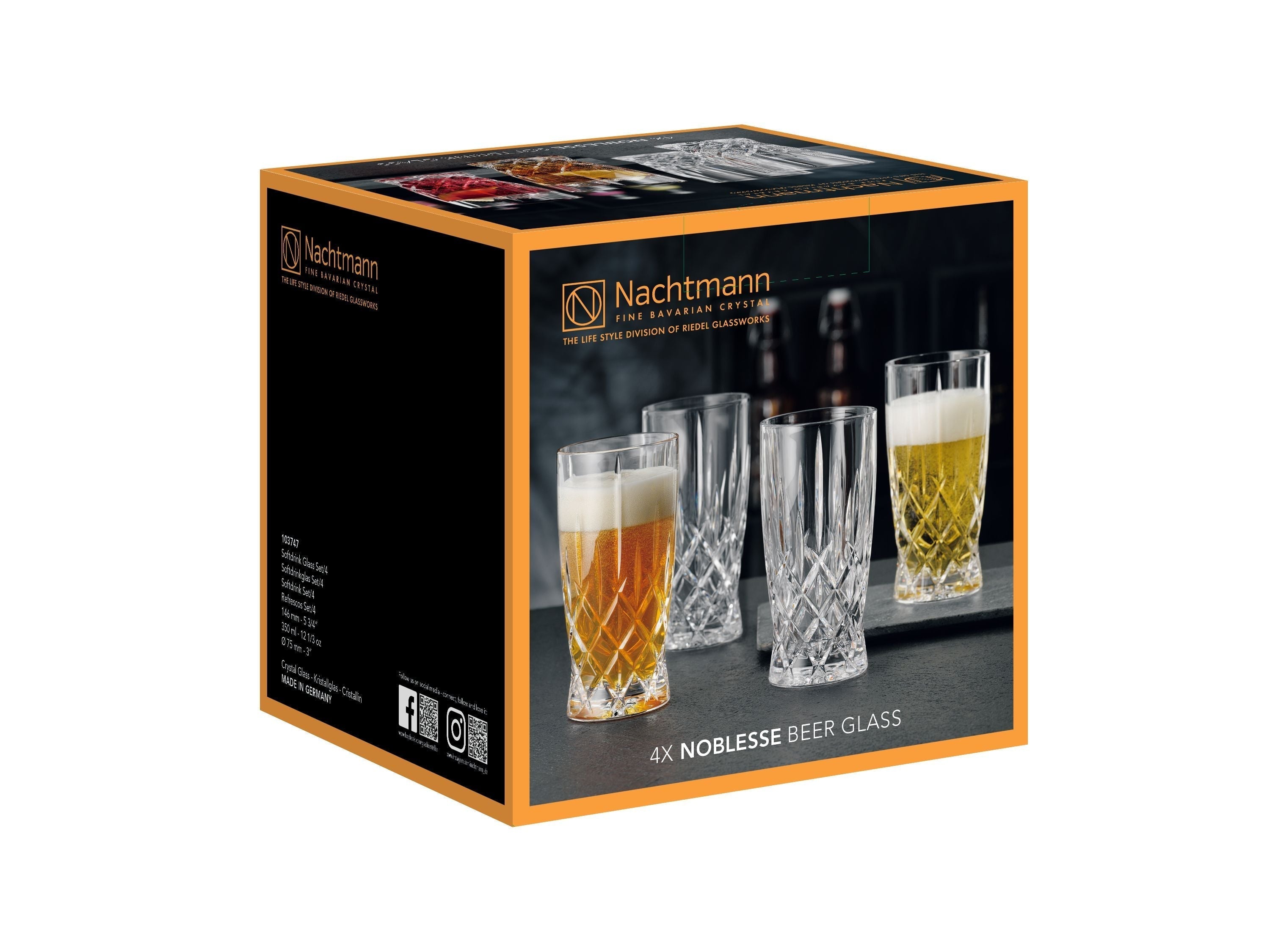 Nachtmann NOBLESSE Glass di bibita 350 ml, set di 4