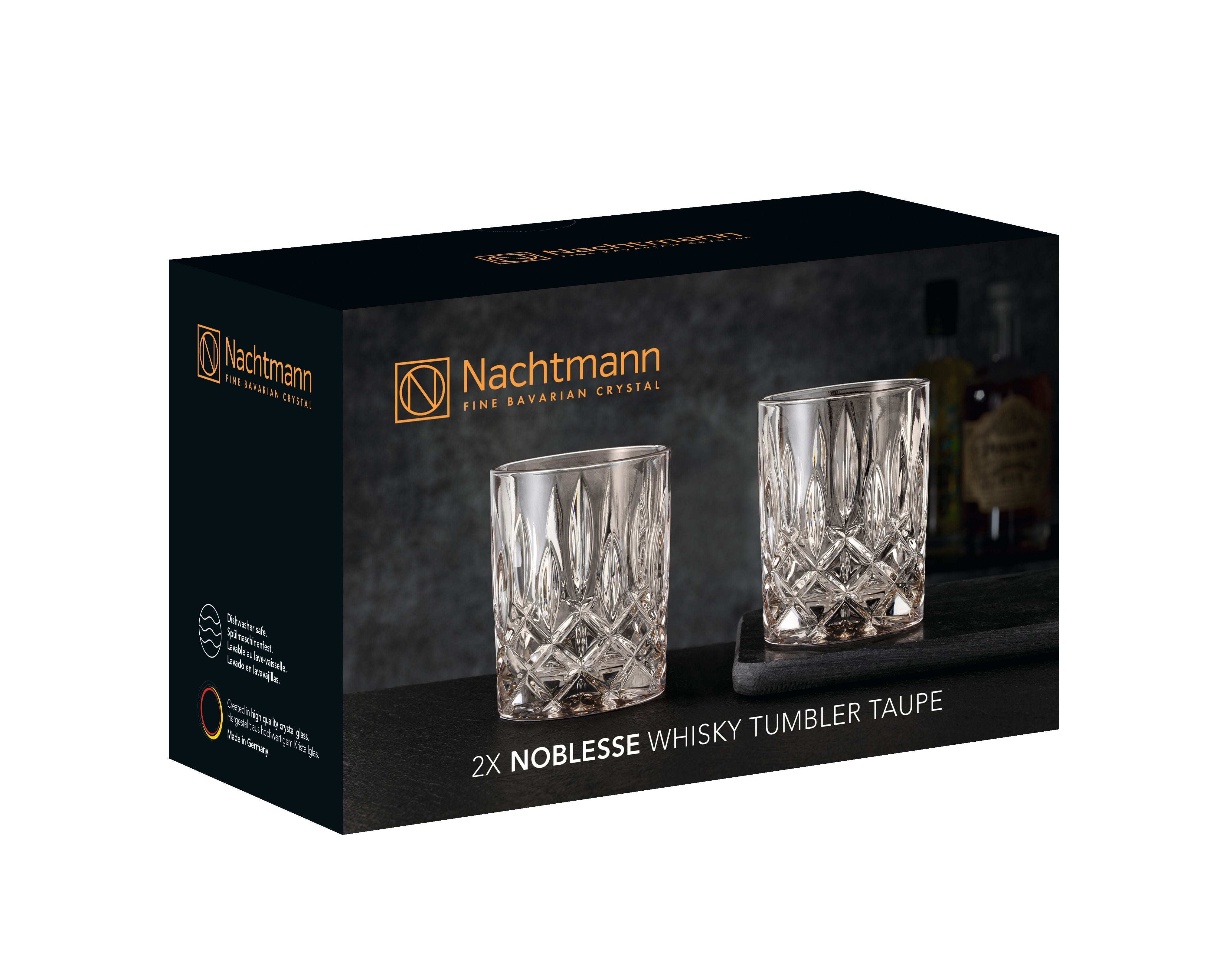 Nachtmann Noblesse Whisky Glass Taupe 295 ml, sett med 2