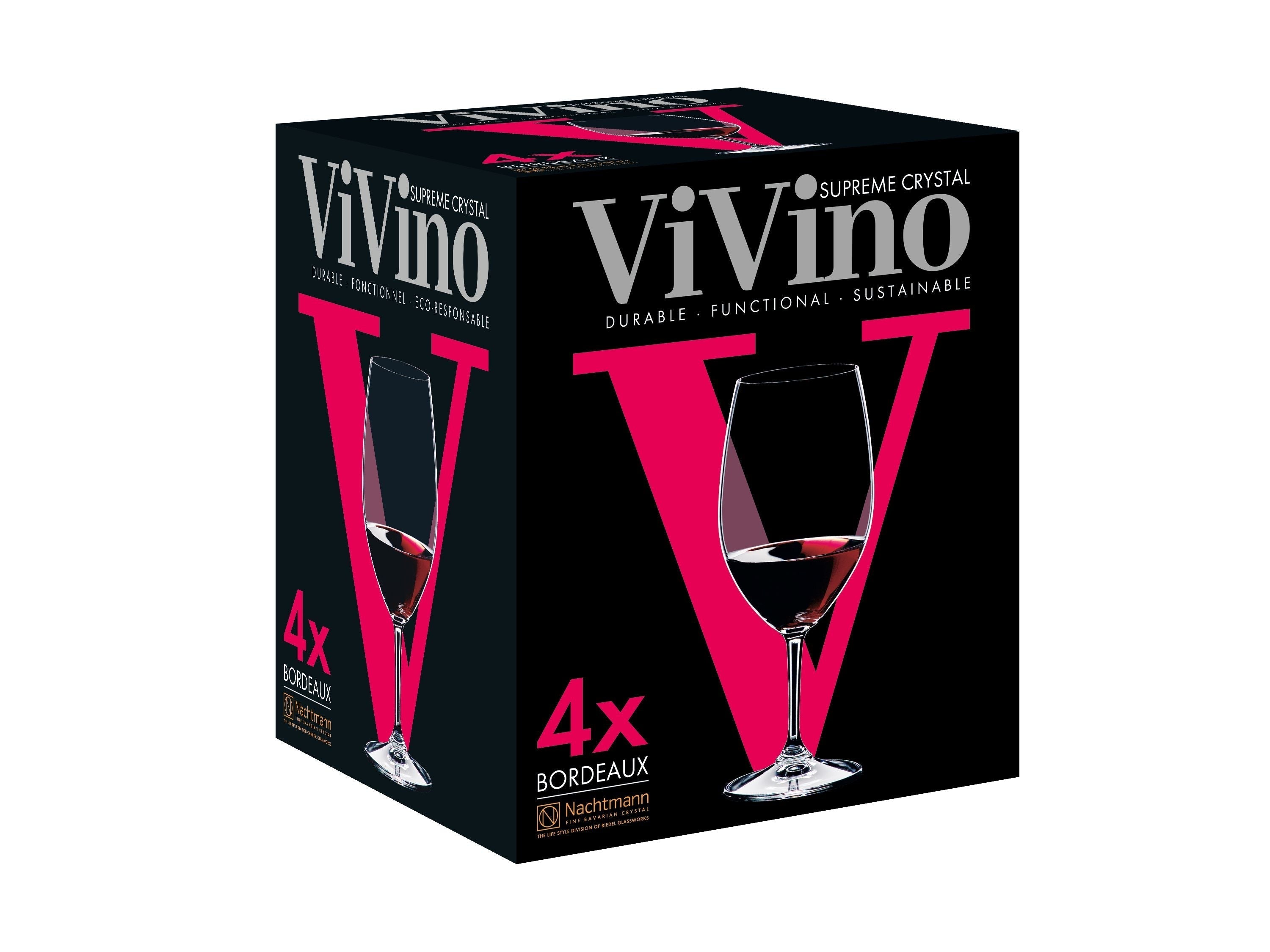 Nachtmann VI Vino Burdeos Glass 610 ml, conjunto de 4