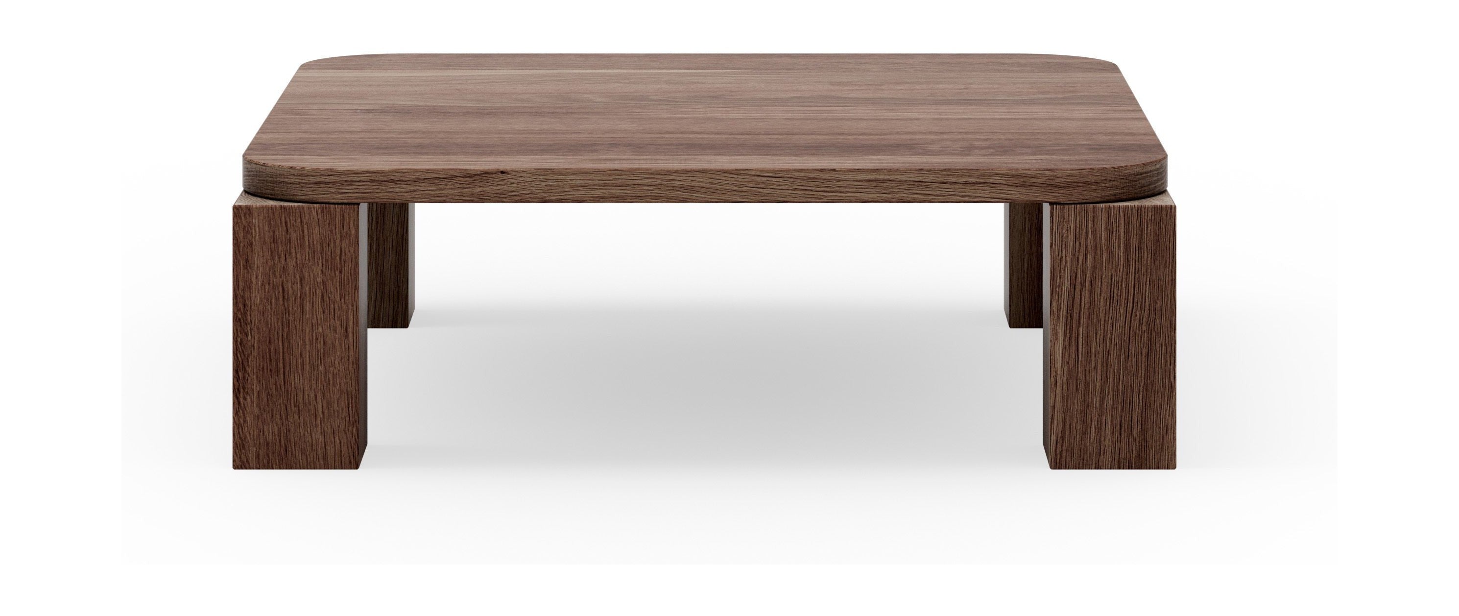 新作品Atlas咖啡桌烟橡木，82x82厘米